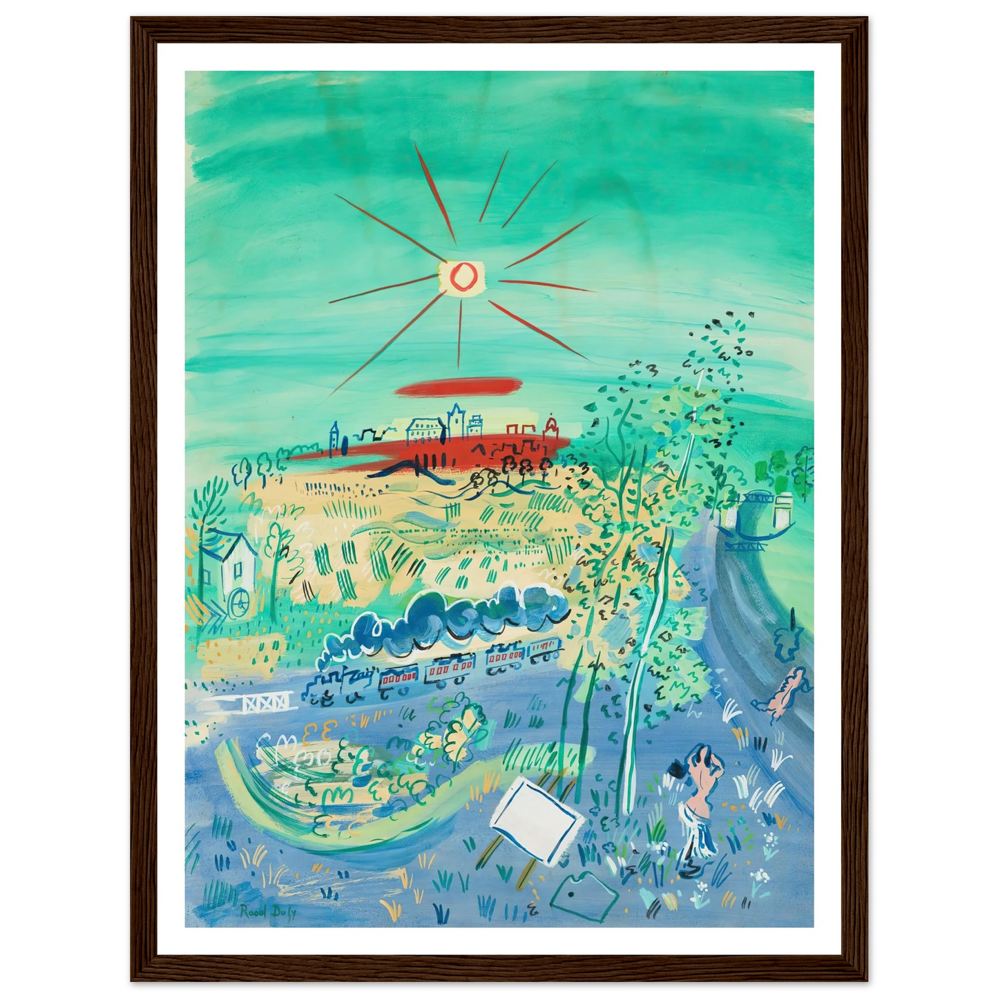 Le train bleu (1935) Art Print | Raoul Dufy-Quipham Collections
