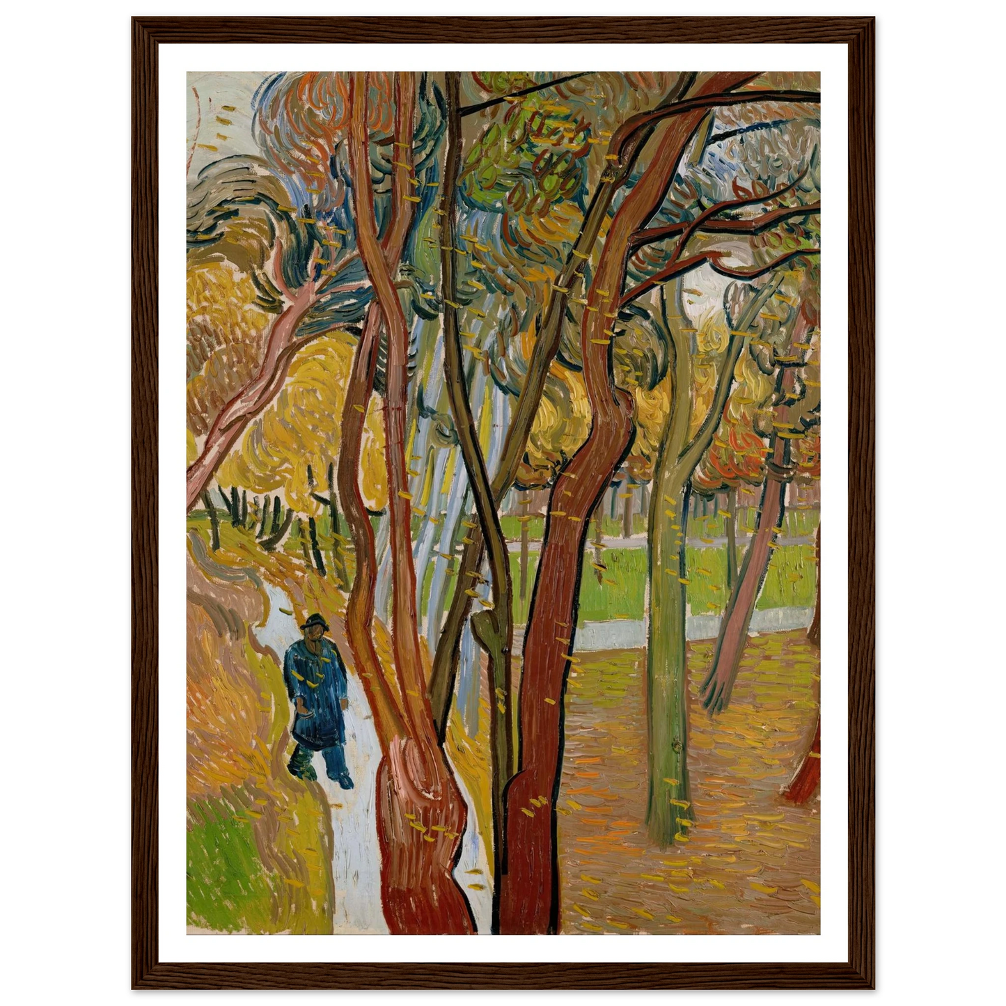The garden of Saint Paul’s Hospital (`The fall of the leaves’) Art Print | Vincent van Gogh-Quipham Collections