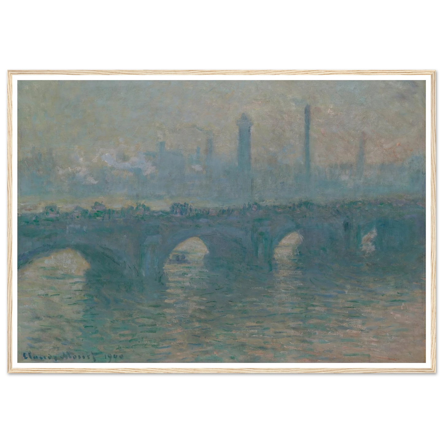 Waterloo Bridge, Gray Weather (1900) Art Print | Claude Monet-Quipham Collections
