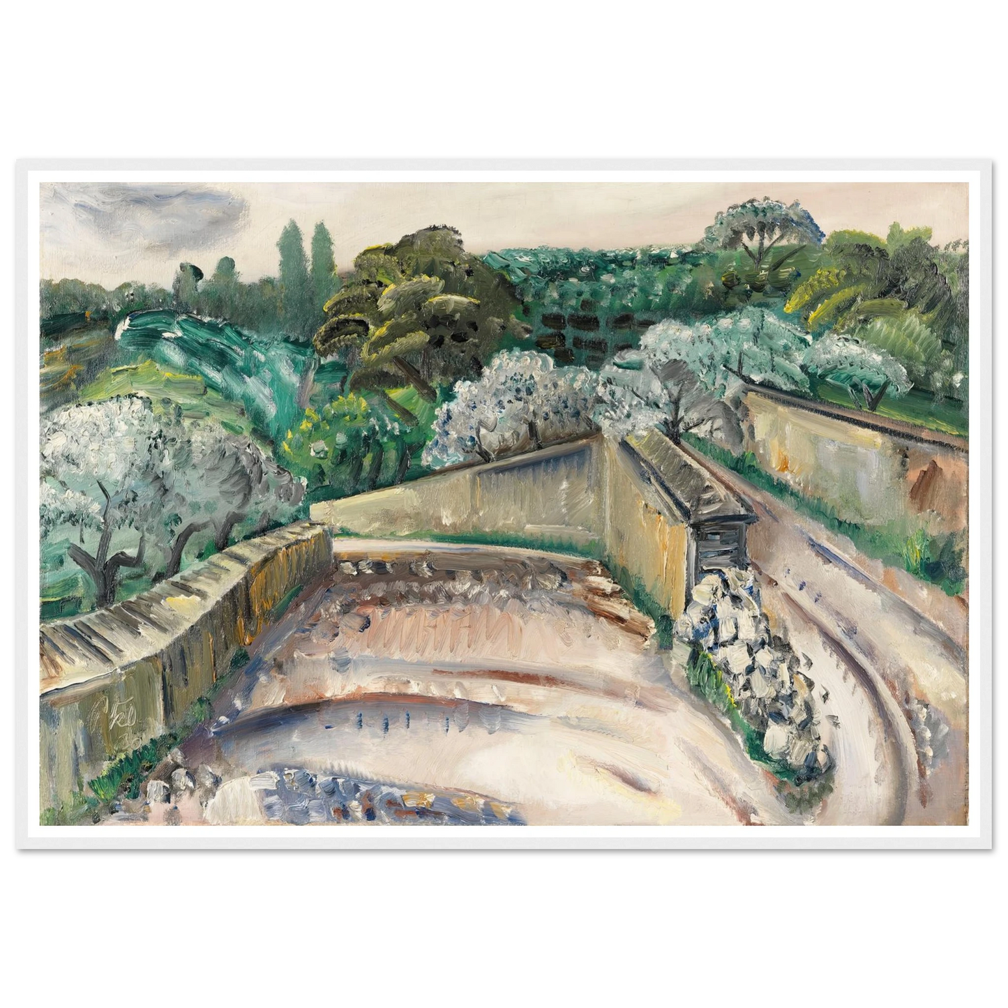 Landschaft in Südfrankreich (Regentag in Cassis) (1930) Art Print | Paul Kleinschmidt-Quipham Collections