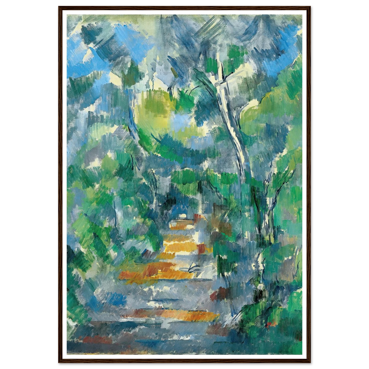 Forest Scene (Path from Mas Jolie to Château noir) (1900-1902) Art Print | Paul Cezanne-Quipham Collections