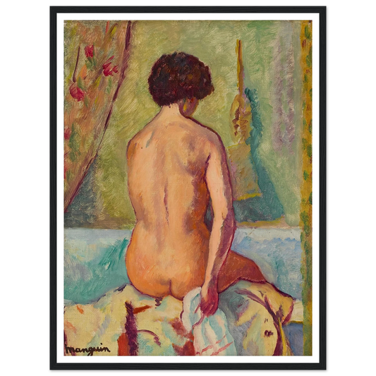 Nu assis de dos, line (1940) Art Print | Henri Manguin-Quipham Collections