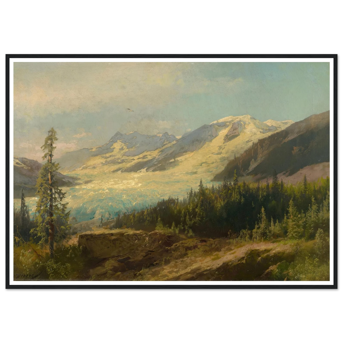 Pines in the Mountains (About 1895) Art Print | Hermann Ottomar Herzog-Quipham Collections