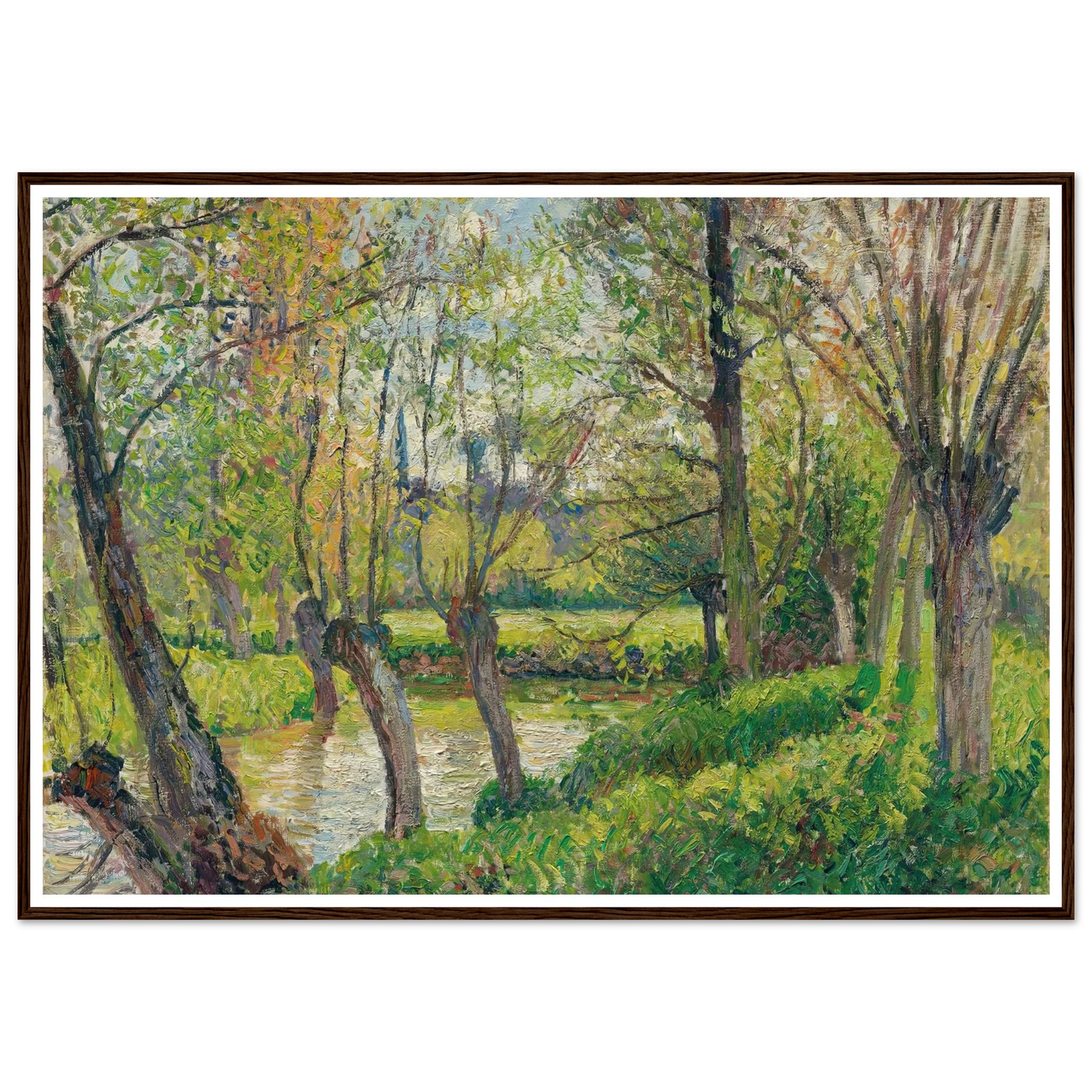 Bords De L’epte À Êragny, Soleil Couchant (1897) Art Print | Camille Pissarro-Quipham Collections