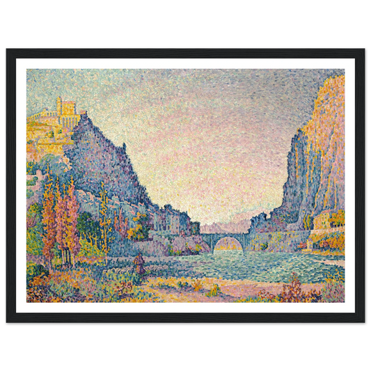 Sisteron (1902) Art Print | Paul Signac - Framed Poster - 30x40 cm / 12x16″ - Black frame