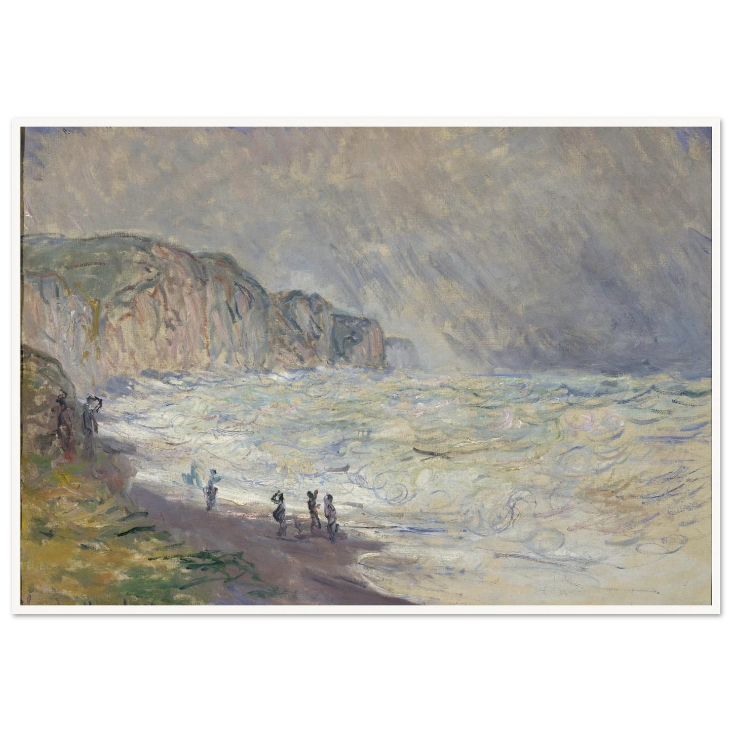 Heavy Sea at Pourville (1897) Art Print | Claude Monet-Quipham Collections