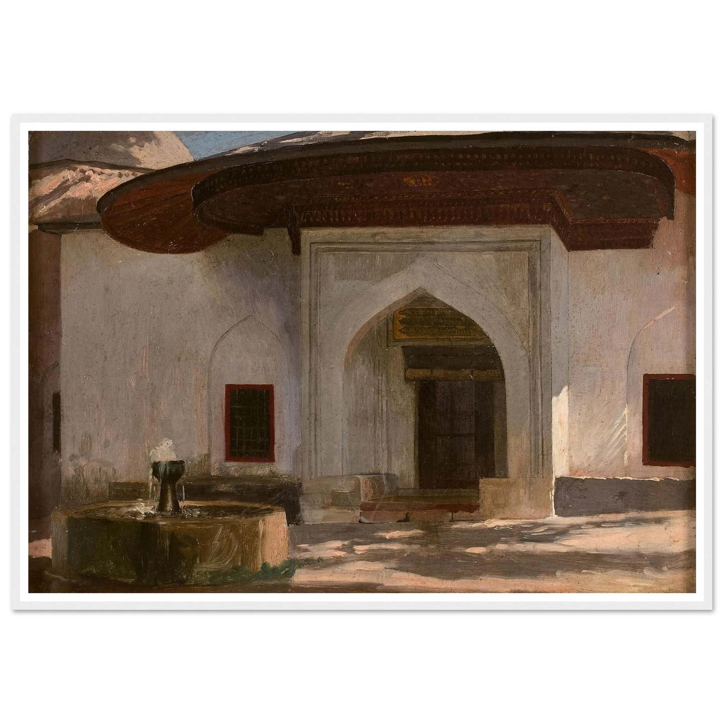 Fontaine à l’entrée d’un monument, probablement en Egypte Art Print | Jean Leon Gerome-Quipham Collections
