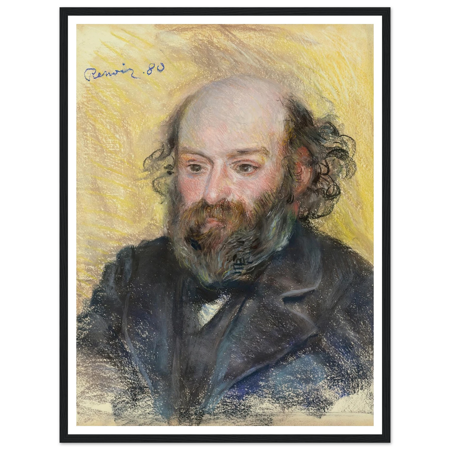 Portrait de Cézanne (1880) Art Print | Pierre Auguste Renoir-Quipham Collections