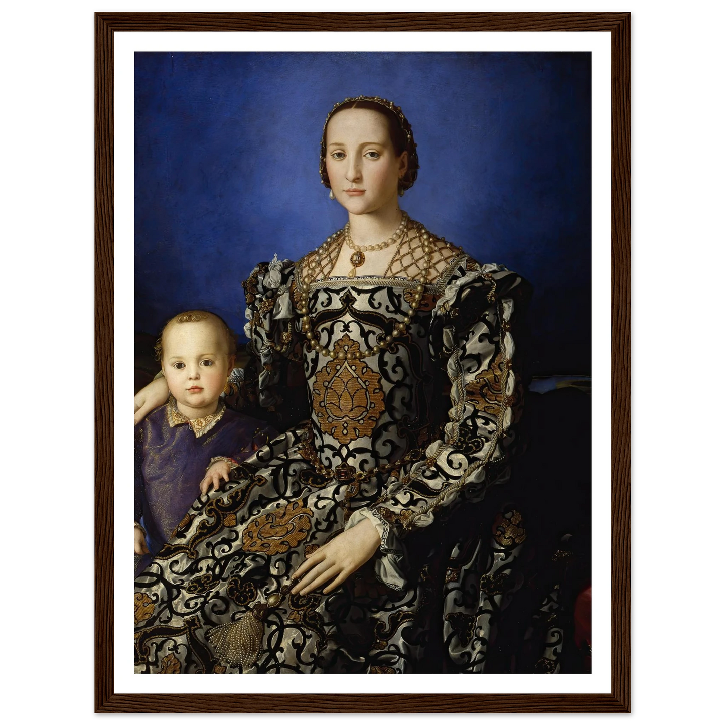 Portrait Of Eleanor Of Toledo With Her Son Giovanni De’ Medici (1544-1545) Art Print | Agnolo Bronzino-Quipham Collections
