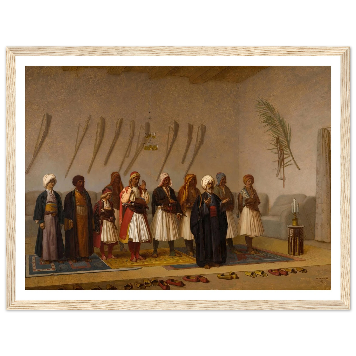 Prayer in the House of the Arnaut Chief (1857) Art Print | Jean Leon Gerome-Quipham Collections
