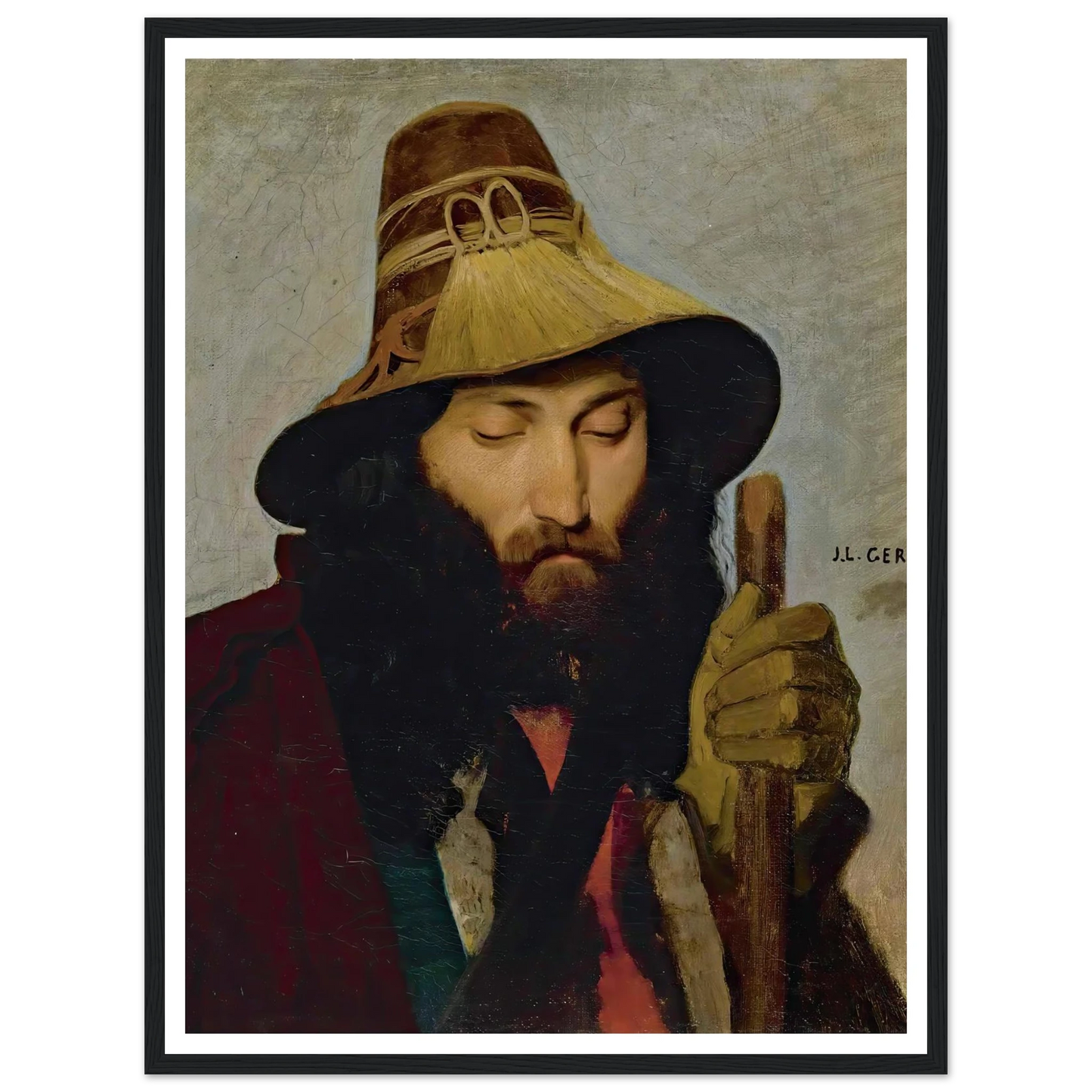 Portrait Of An Italian Man Art Print | Jean Leon Gerome-Quipham Collections