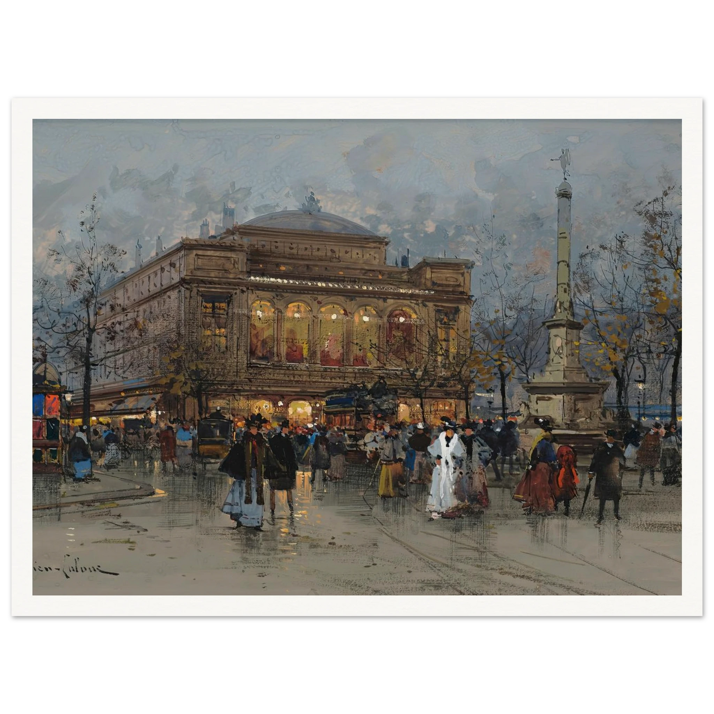 Le Théâtre du Châtelet, Paris Art Print | Eugene Galien Laloue-Quipham Collections