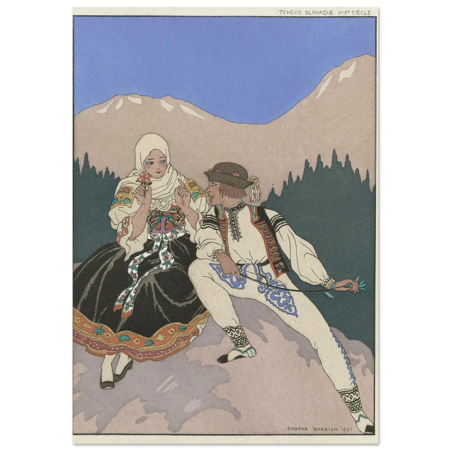 Le Langage des Fleurs (1921) Art Print | George Barbier-Quipham Collections