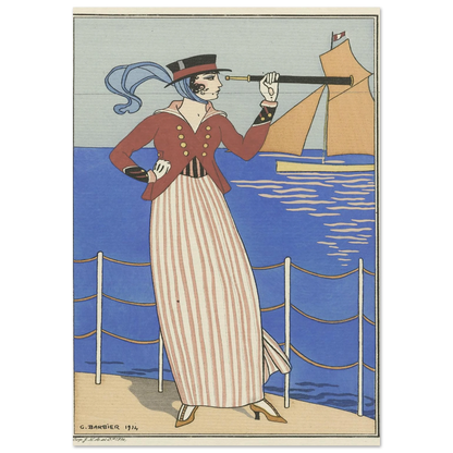 Costume de Yacht (1914) Art Print | George Barbier-Quipham Collections