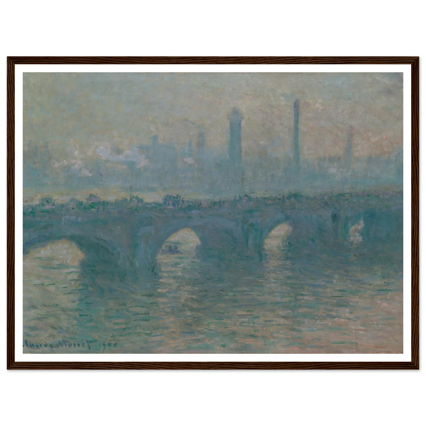 Waterloo Bridge, Gray Weather (1900) Art Print | Claude Monet-Quipham Collections
