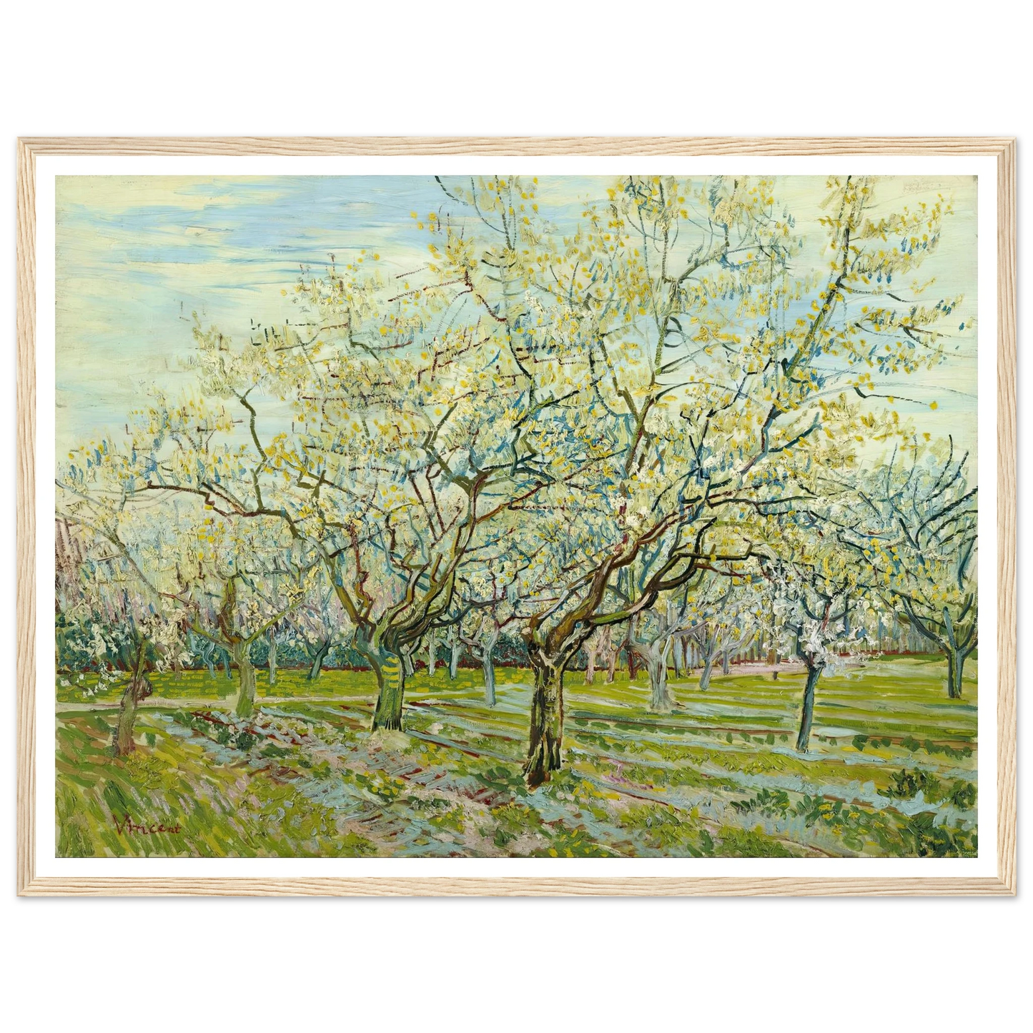 The white orchard (1888) Art Print | Vincent van Gogh-Quipham Collections