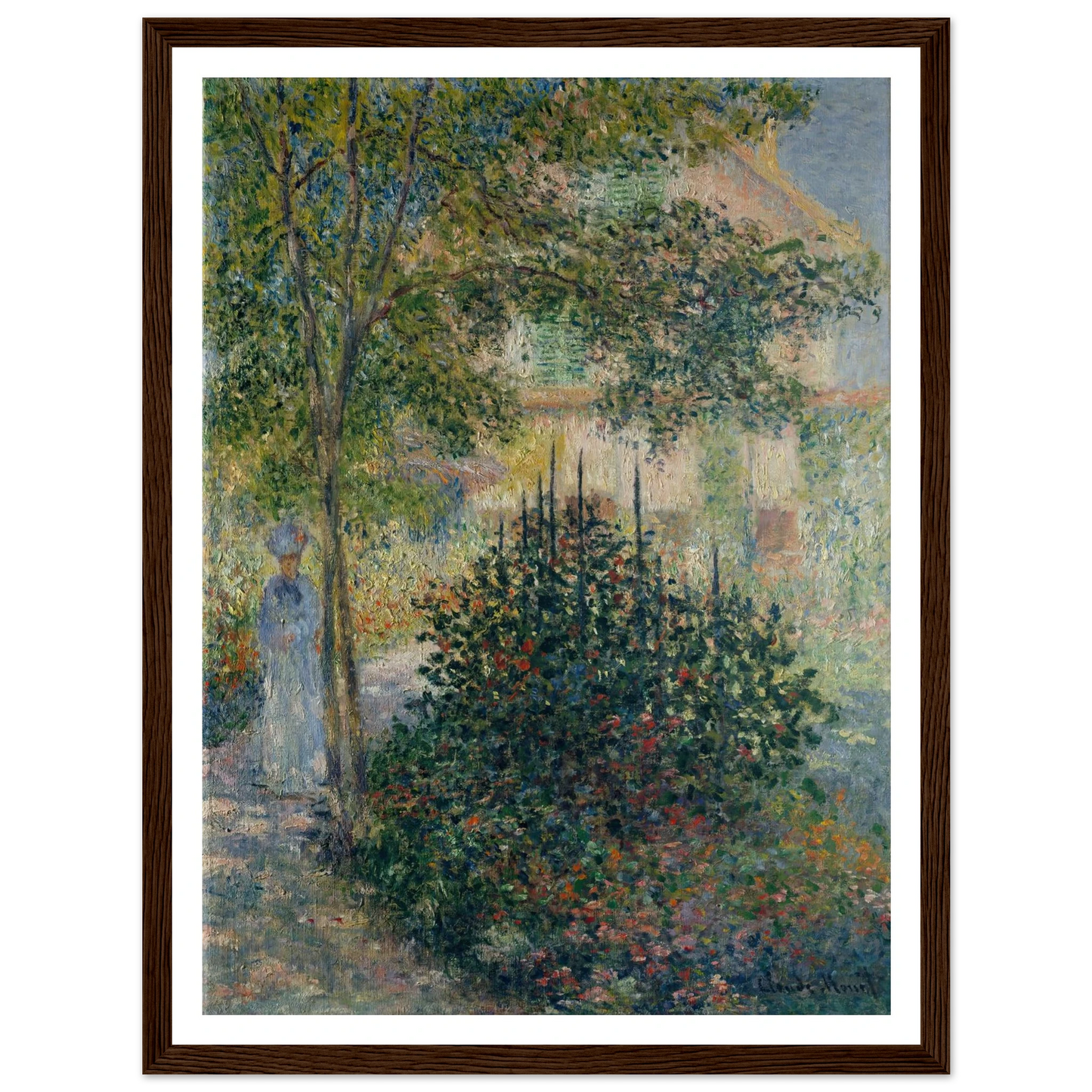 Camille Monet (1847–1879) in the Garden at Argenteuil (1876) Art Print | Claude Monet-Quipham Collections
