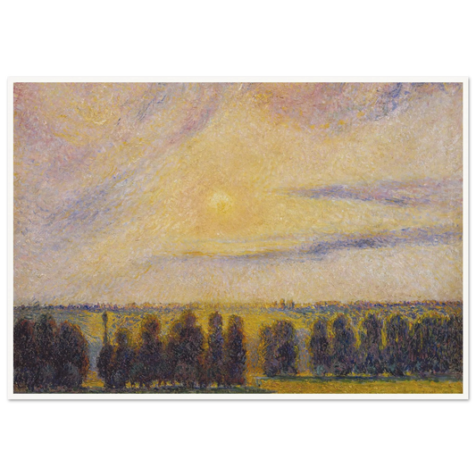 Sunset at Eragny Art Print | Camille Pissarro-Quipham Collections