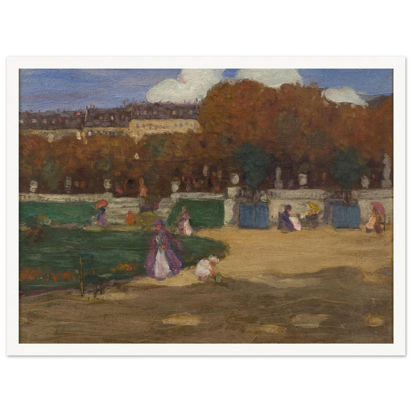 Luxembourg Gardens, Paris (1902) Art Print | Frederick Carl Frieseke-Quipham Collections