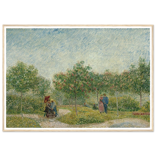 Garden in Montmarte with lovers (1887) Art Print | Vincent van Gogh-Quipham Collections