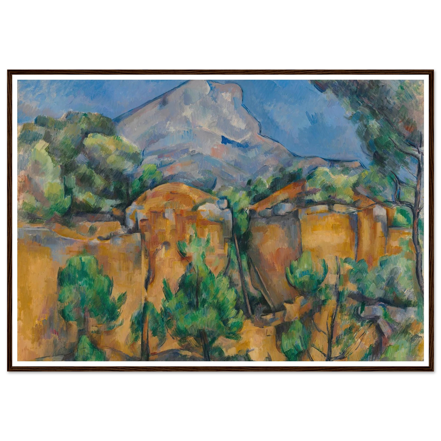 La Montagne Sainte-Victoire vue de la carrière Bibémus (circa 1897) Art Print | Paul Cezanne-Quipham Collections