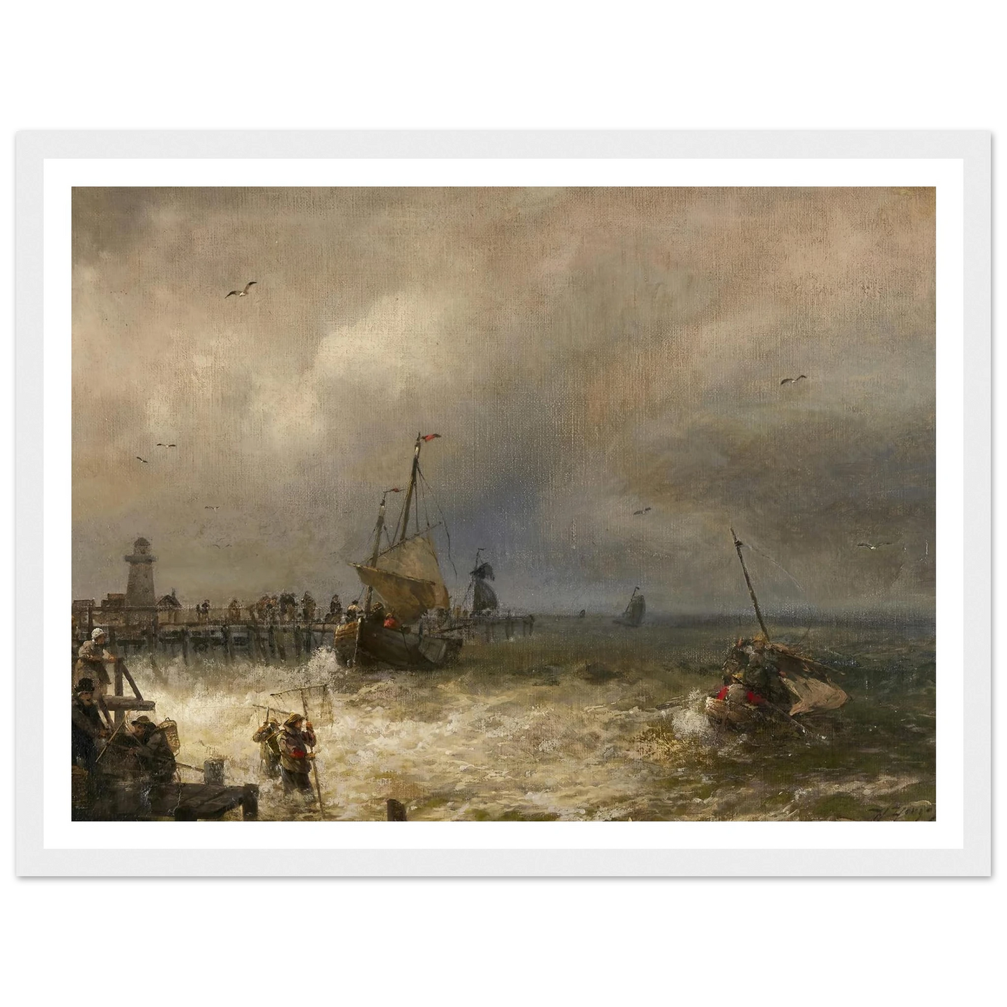 The Return from Fishing Art Print | Hermann Ottomar Herzog-Quipham Collections