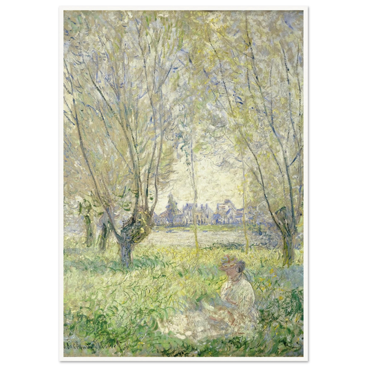 Woman Seated under the Willows (1880) Art Print | Claude Monet-Quipham Collections