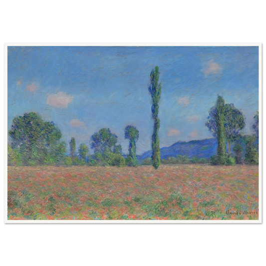 Poppy Field (Giverny) (1890) Art Print | Claude Monet-Quipham Collections