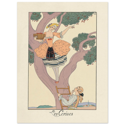 Les Cerises (Cherries) (1922–1926) Art Print | George Barbier-Quipham Collections