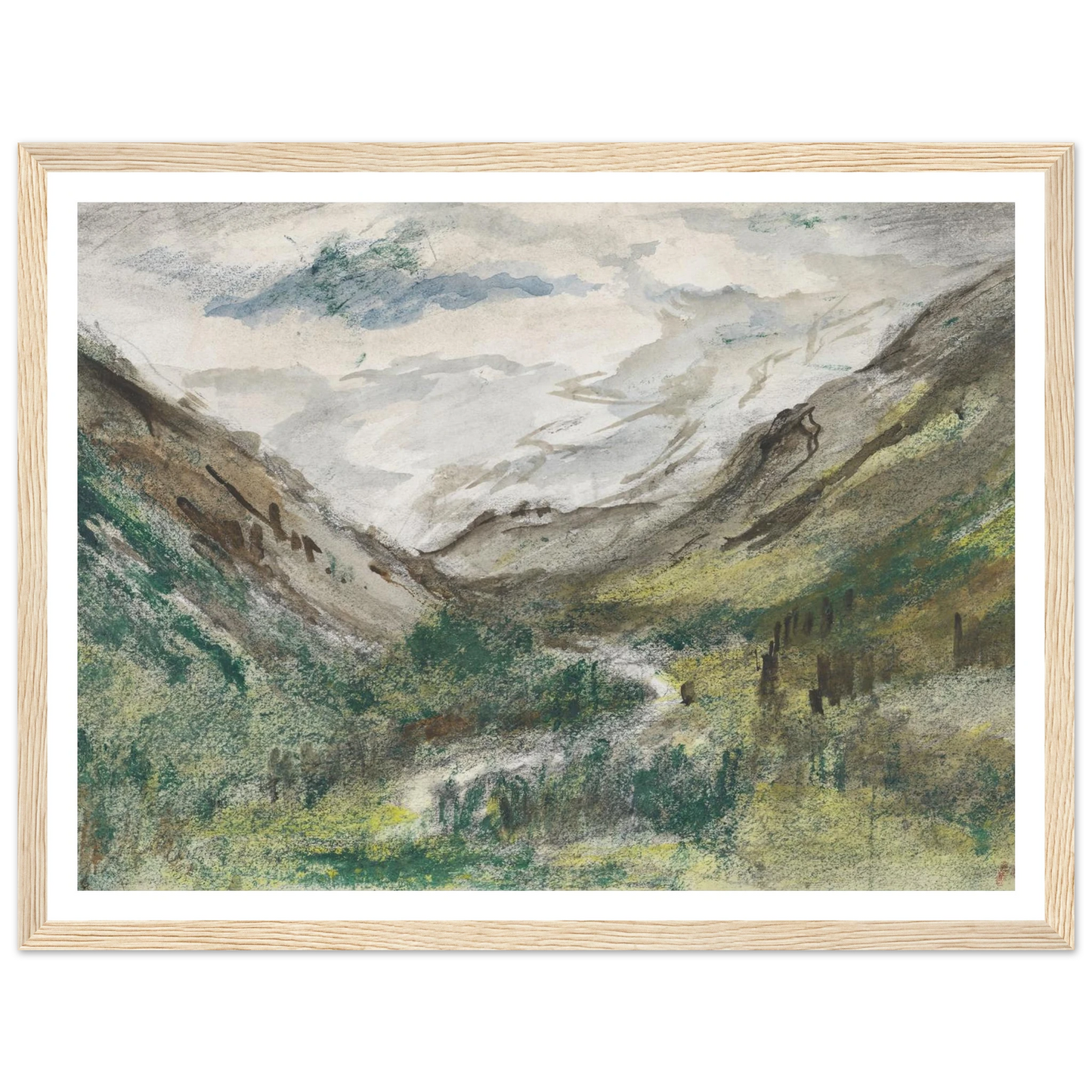 Dal met begroeide bergen (1834 - 1911) Art Print | Jozef Israels-Quipham Collections