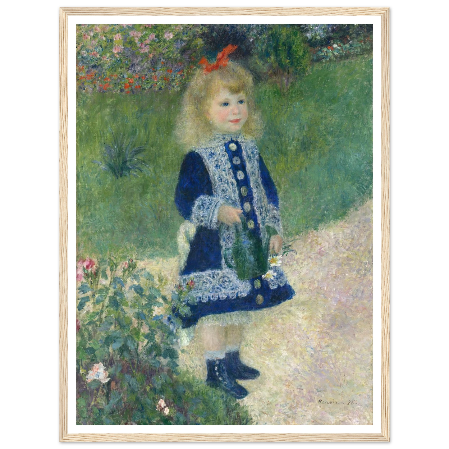 A Girl with a Watering Can (1876) Art Print | Pierre Auguste Renoir-Quipham Collections