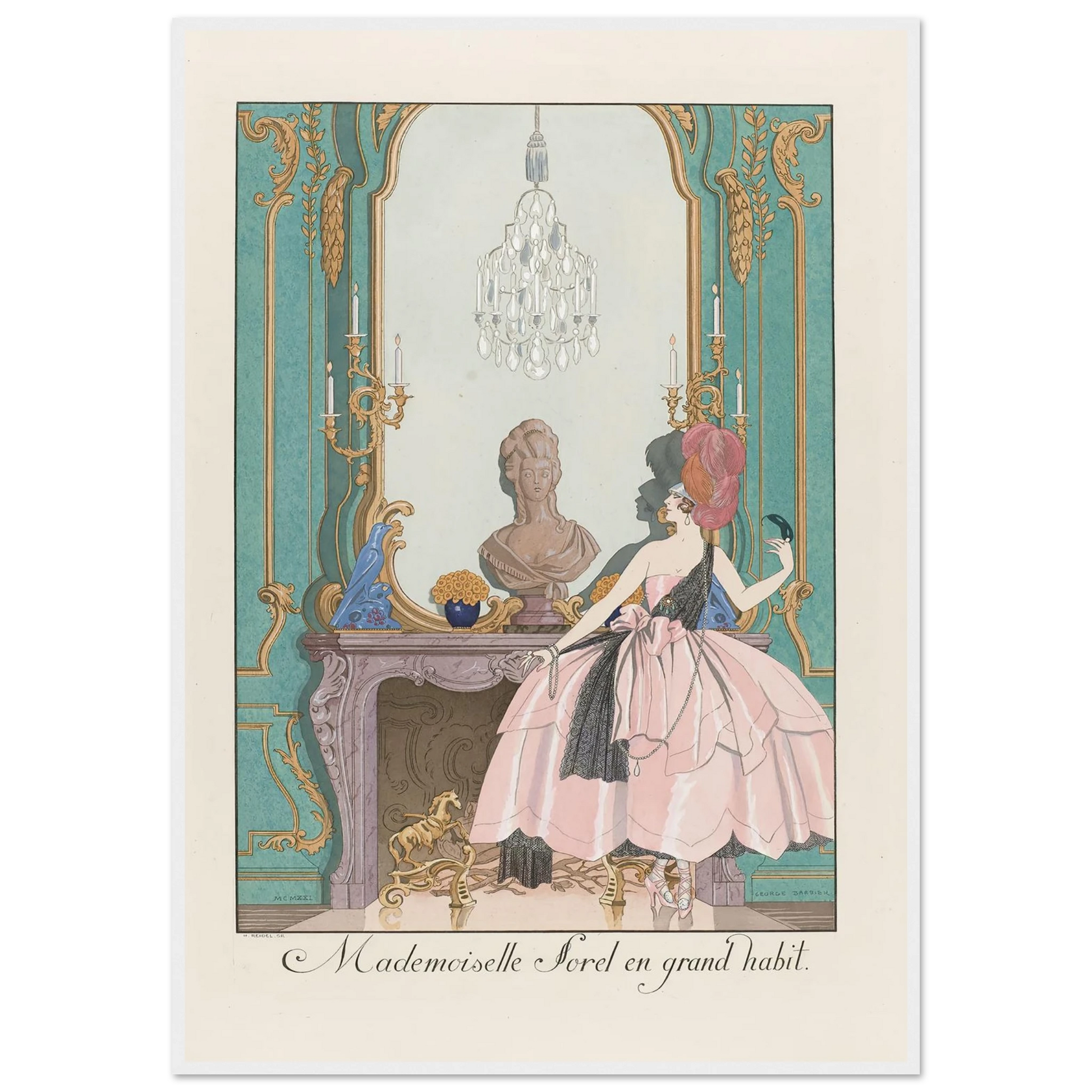 Mademoiselle Sorel en grand habit (1924) Art Print | George Barbier-Quipham Collections