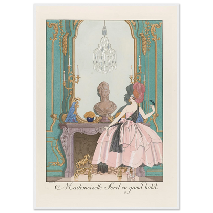 Mademoiselle Sorel en grand habit (1924) Art Print | George Barbier-Quipham Collections