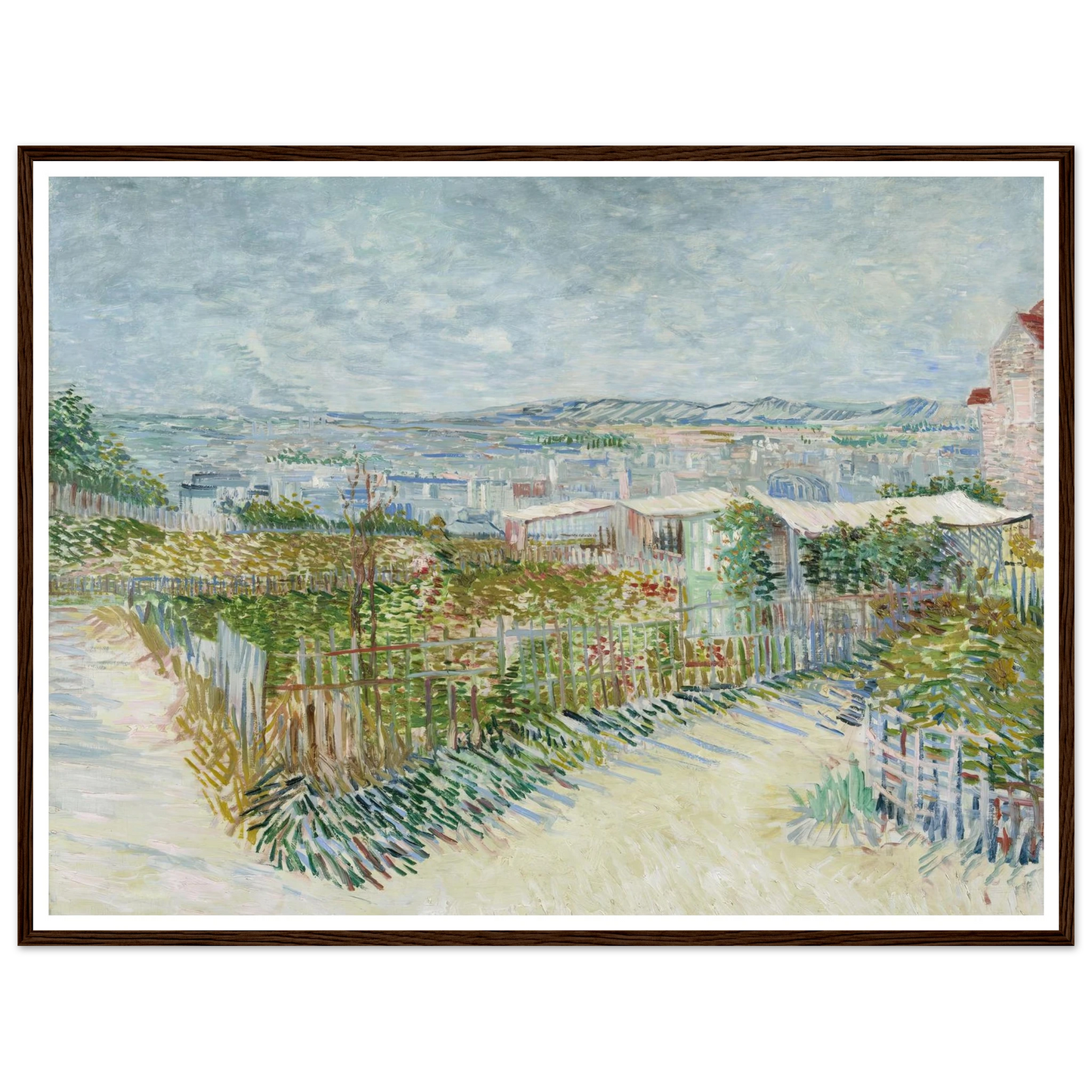 Montmartre; behind the Moulin de la Galette (1887) Art Print | Vincent van Gogh-Quipham Collections