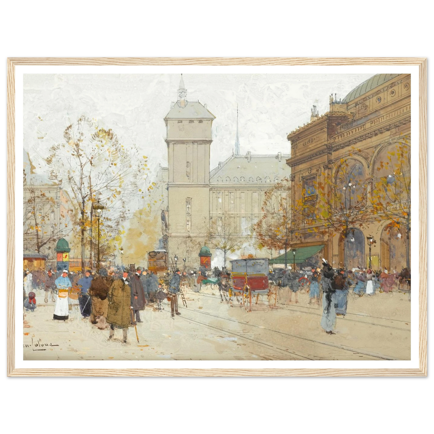 La Place Du Chatelet Art Print | Eugene Galien Laloue-Quipham Collections