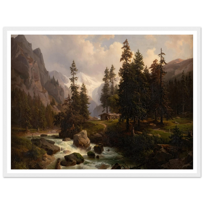 Dale in the High Alps at Gastein (1850) Art Print | August Behrendsen-Quipham Collections
