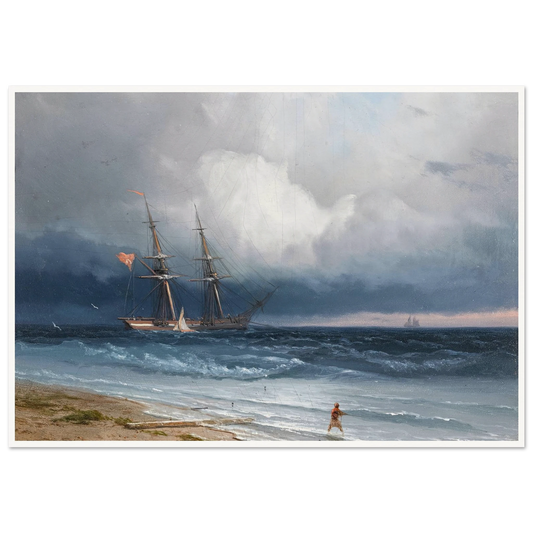 Ship by the Shore (1861) Art Print | Ivan Konstantinovich Aivazovsky-Quipham Collections