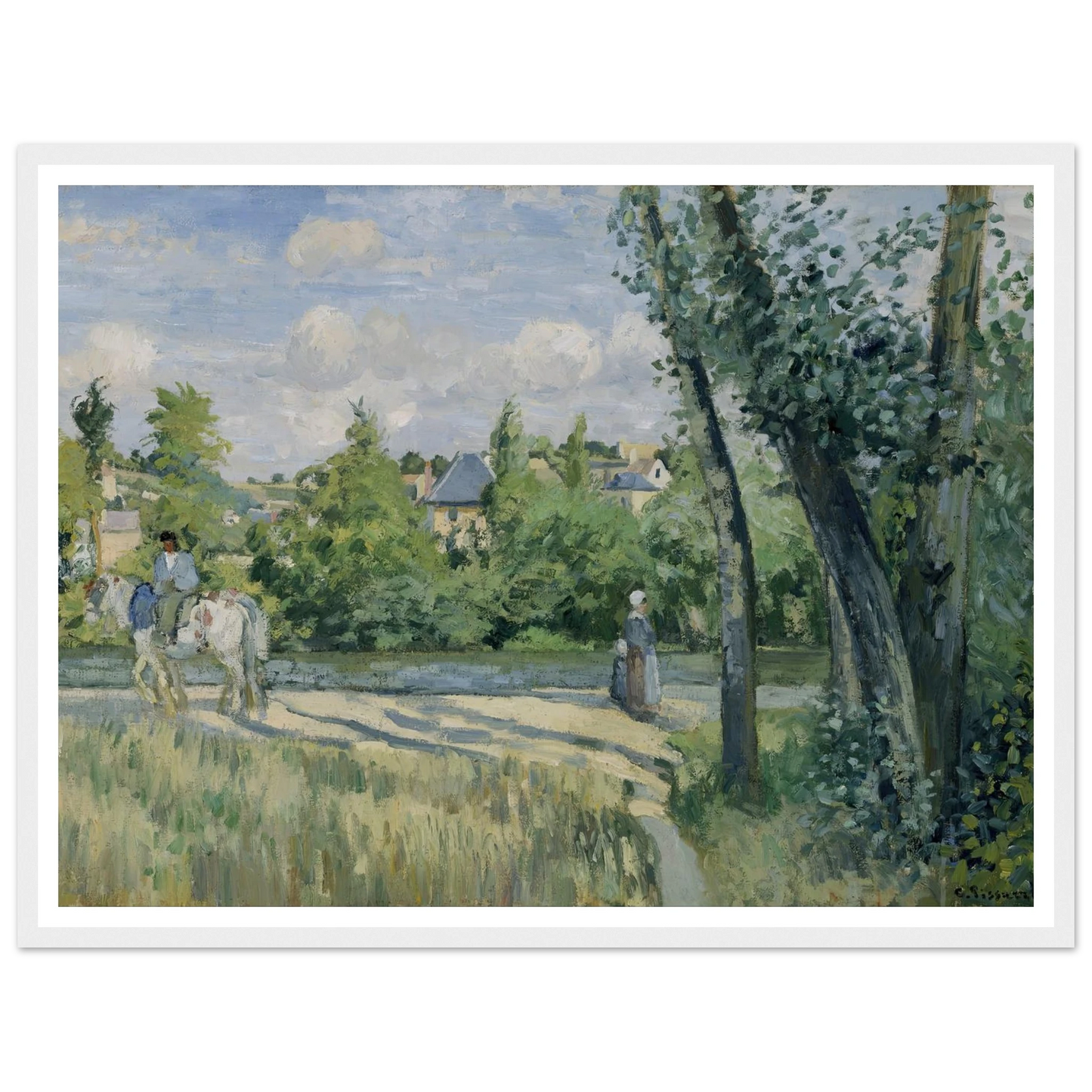 Sunlight on the Road, Pontoise (1874) Art Print | Camille Pissarro-Quipham Collections