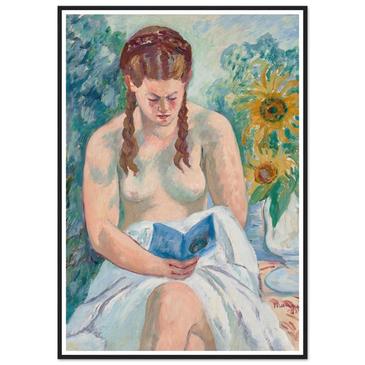 Geneviève Sauty nue lisant (1945) Art Print | Henri Manguin-Quipham Collections