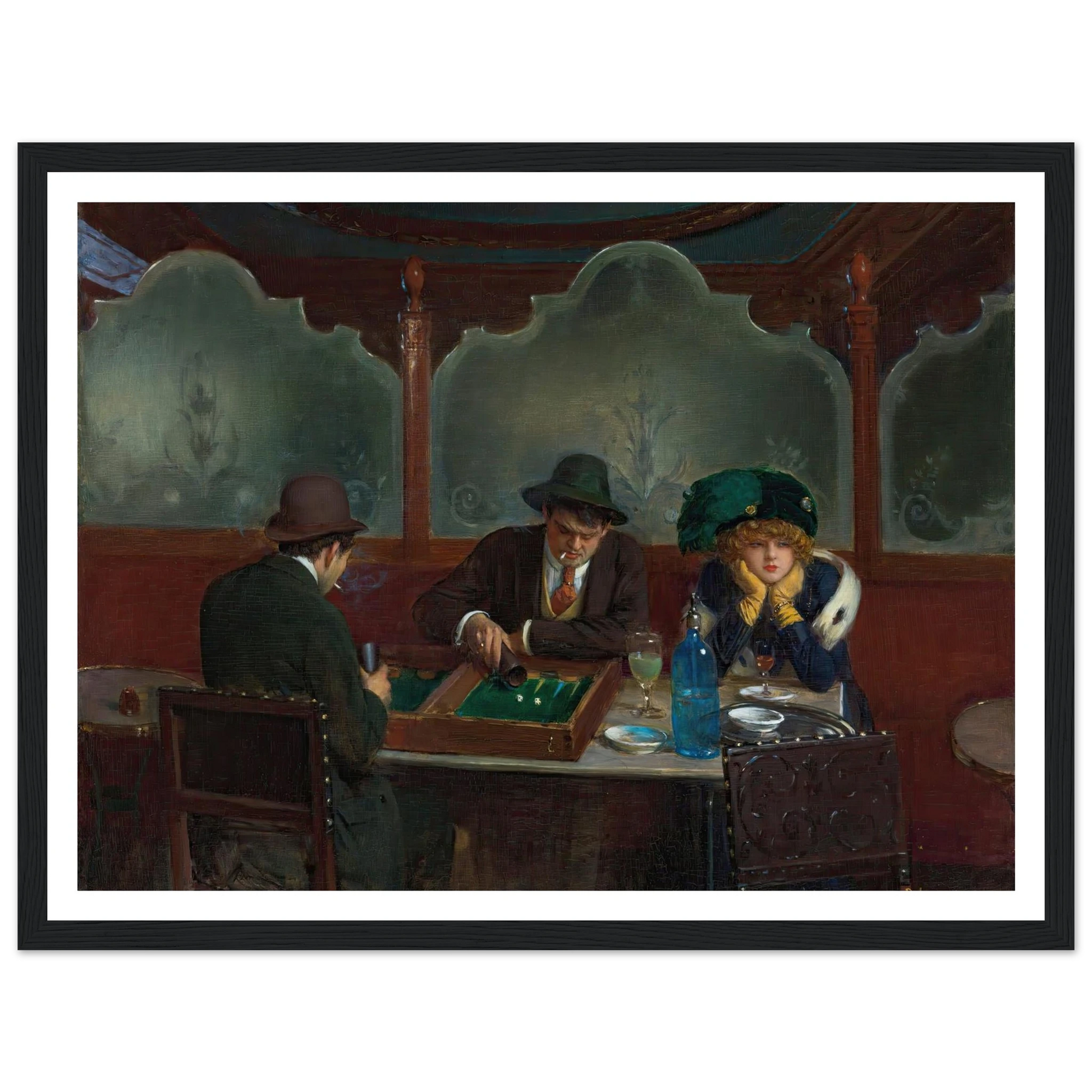 Les joueurs de jacquet backgammon Art Print | Jean Beraud-Quipham Collections