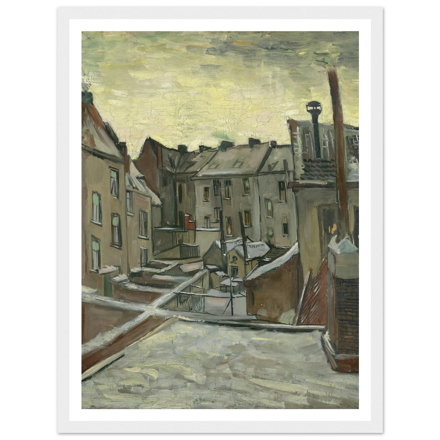 Houses seen from the back (1885 - 1886) Art Print | Vincent van Gogh-Quipham Collections