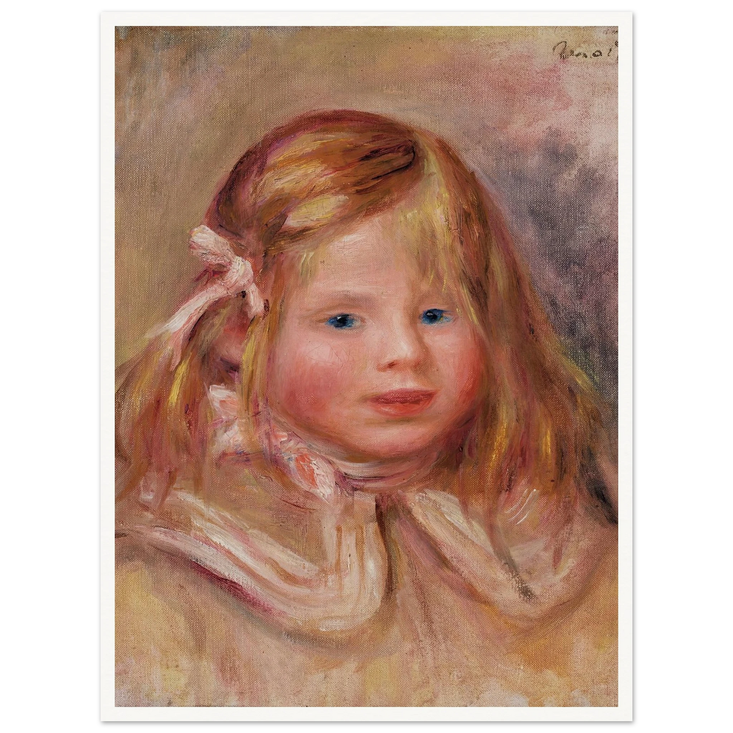 Coco au ruban rose (circa 1905) Art Print | Pierre Auguste Renoir-Quipham Collections