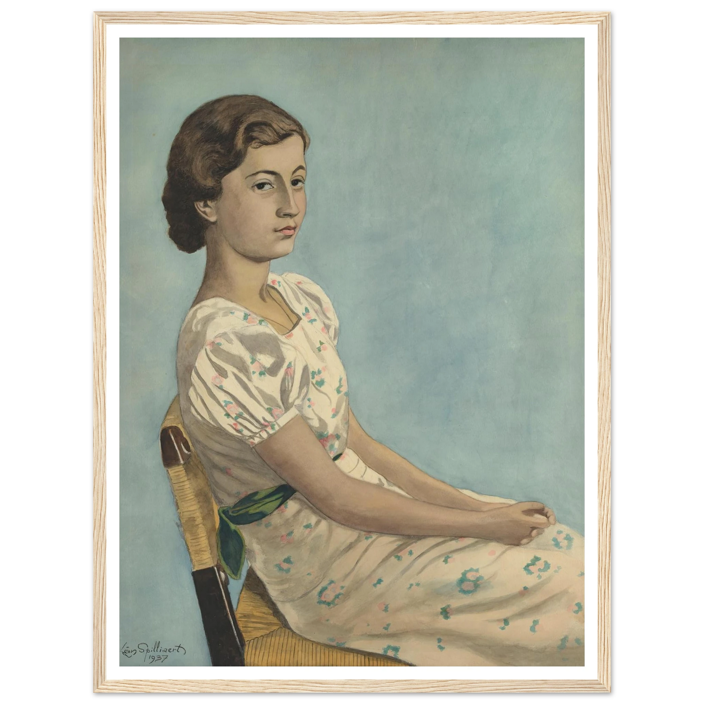Portret van Mejuffrouw Simonne Kremer (1937) Art Print | Leon Spilliaert-Quipham Collections