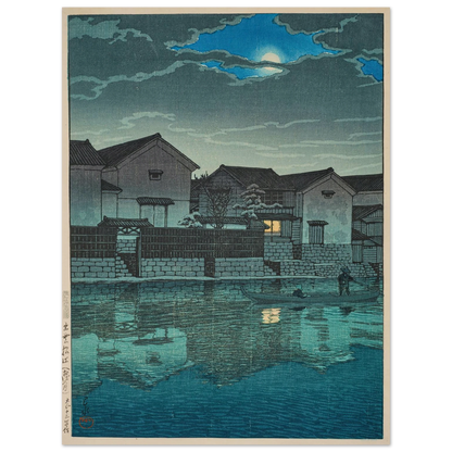 Izumo Matsue, oborozuki (Hazy moon at Matsue in Izumo) (1924) Art Print | Kawase Hasui-Quipham Collections