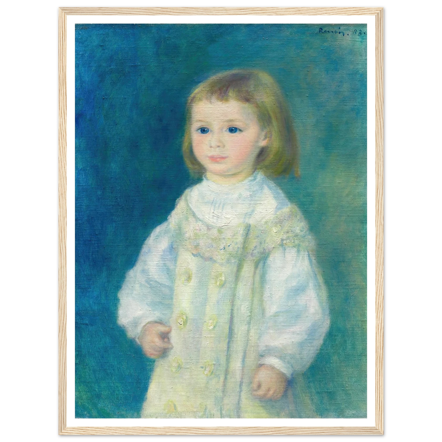 Lucie Berard (Child in White) (1883) Art Print | Pierre Auguste Renoir-Quipham Collections