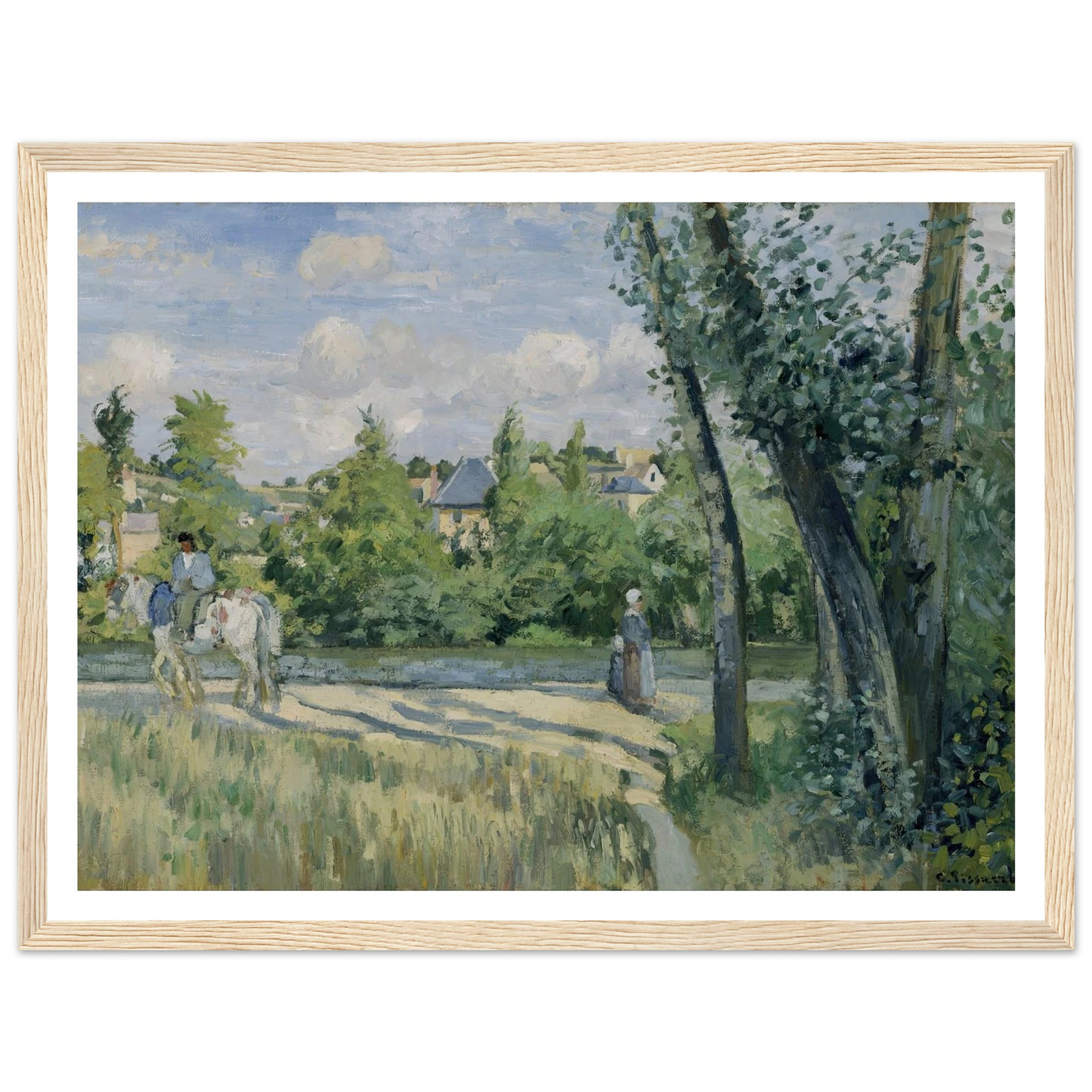 Sunlight on the Road, Pontoise (1874) Art Print | Camille Pissarro-Quipham Collections