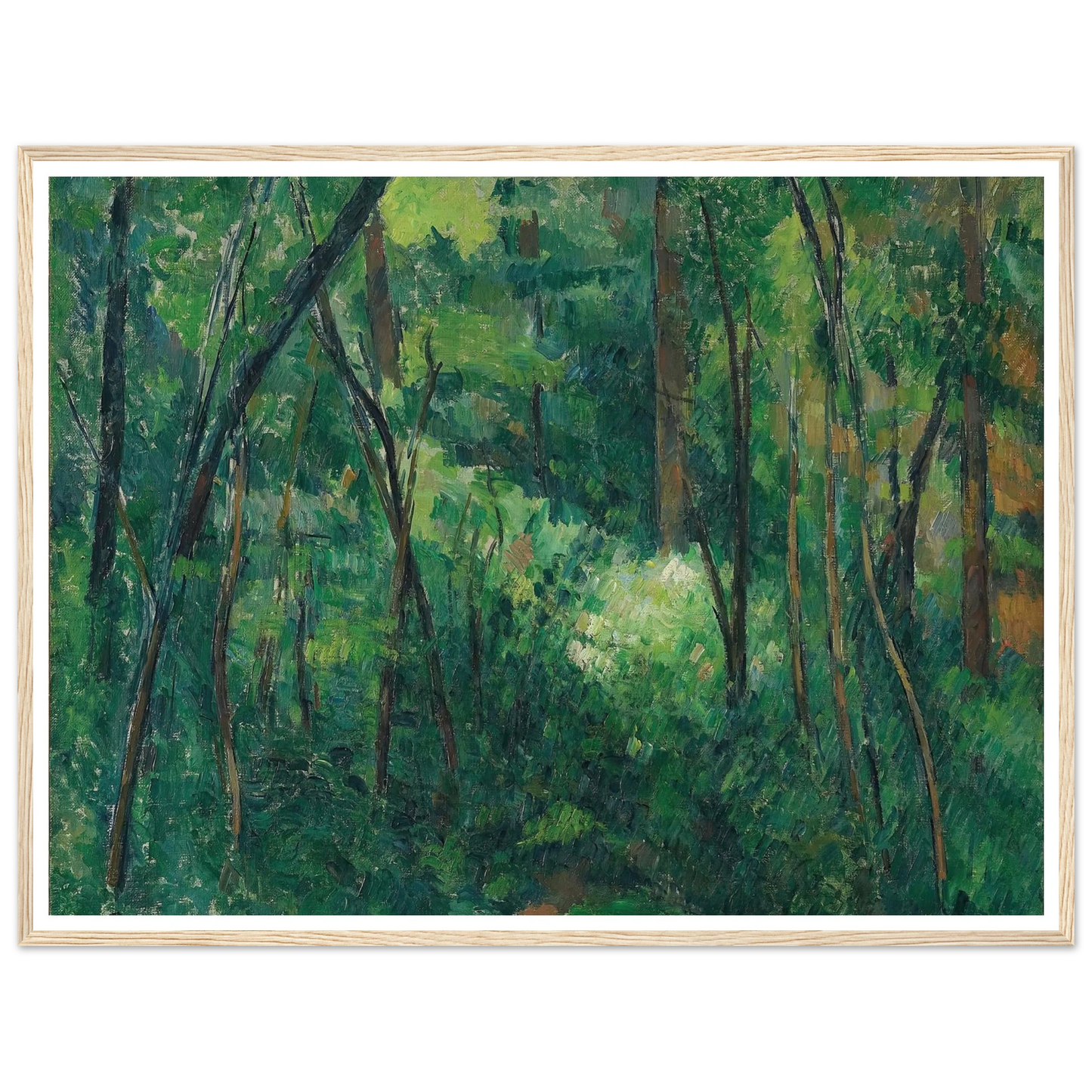 Interior of a forest (1880 - 1890) Art Print | Paul Cezanne-Quipham Collections
