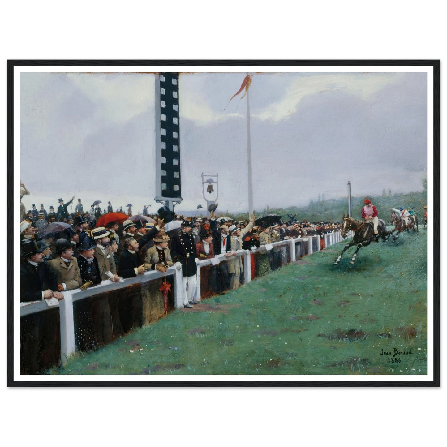 Courses à Longchamp ; l’arrivée au poteau (1886) Art Print | Jean Beraud-Quipham Collections