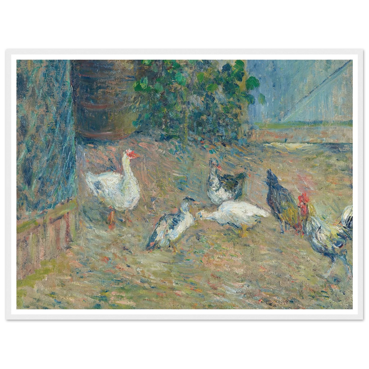 Poulailler à la maison rouge, Pontoise (1878) Art Print | Camille Pissarro-Quipham Collections