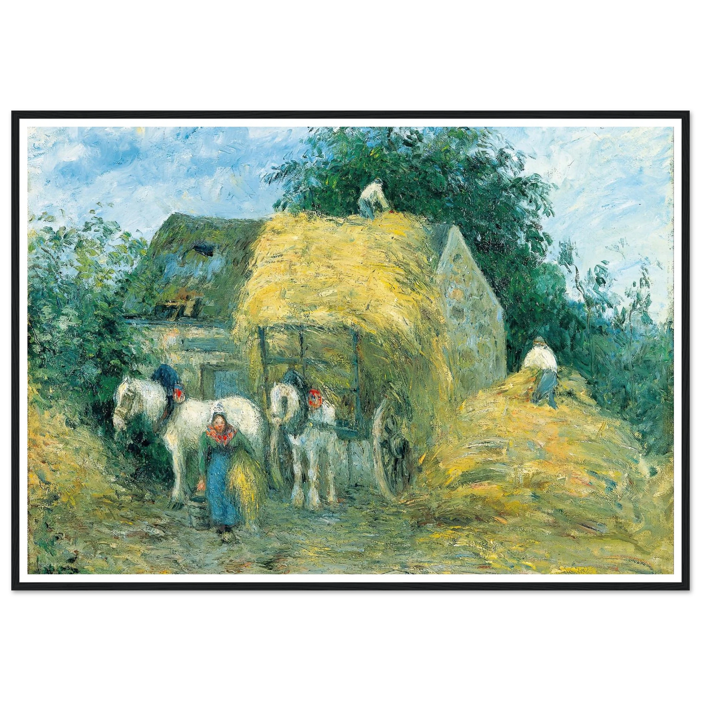 The Hay Cart, Montfoucault (1879) Art Print | Camille Pissarro-Quipham Collections